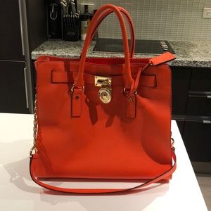 Orange leather Michael Kors Kelly bag